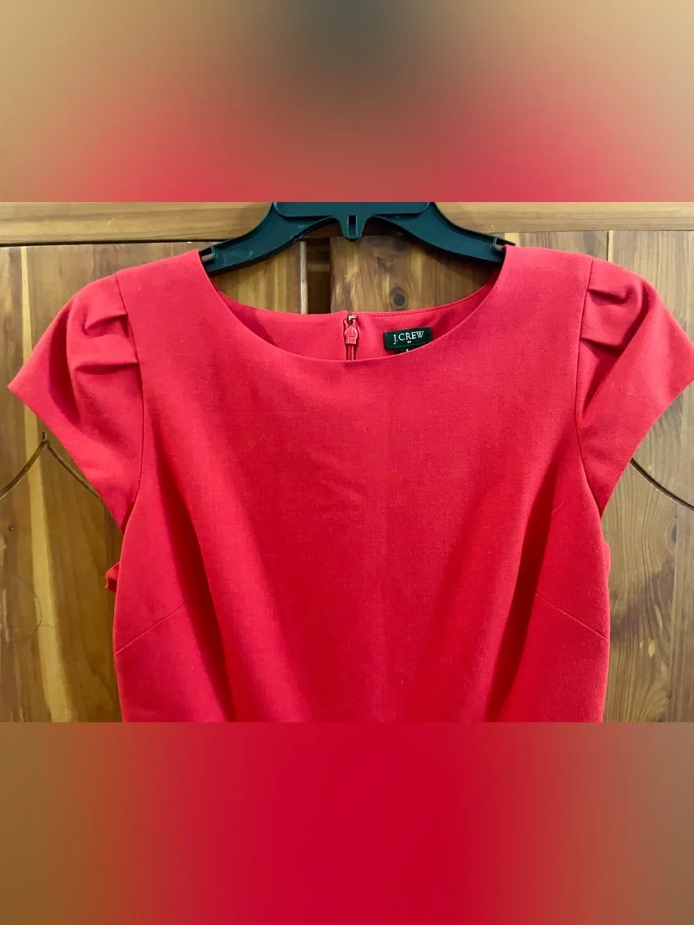 J. Crew Red Peplum Sheath Dress - Picture 2 of 11